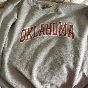OU grey Oklahoma crewneck